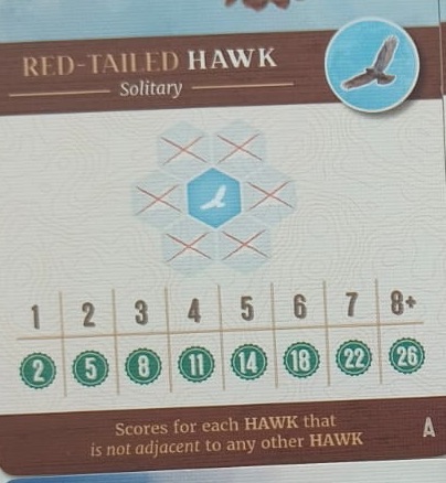 Selected Hawk scoring card